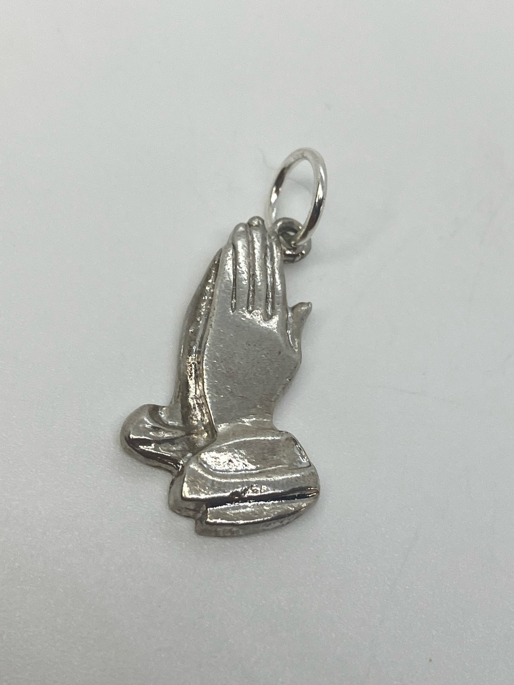 Vtg 925 Sterling Silver Vintage Praying Hands Religious Faith Charm